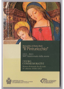 2013 - Pinturicchio 500° Anniversario della Morte 2 € in Folder San Marino
